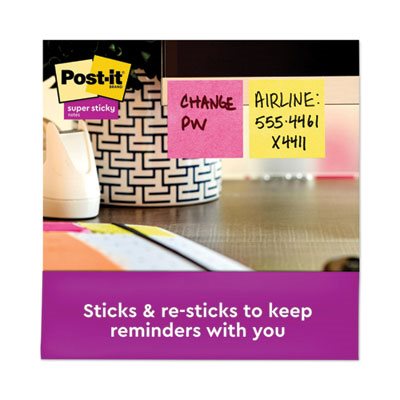 POST-IT NOTES, Pads, Rio de Janeiro Colors, 2" x 2", 90-Sheet, 8 / Pack